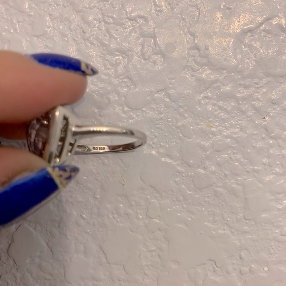 925 silver pink/lavender statement ring - Picture 6 of 6